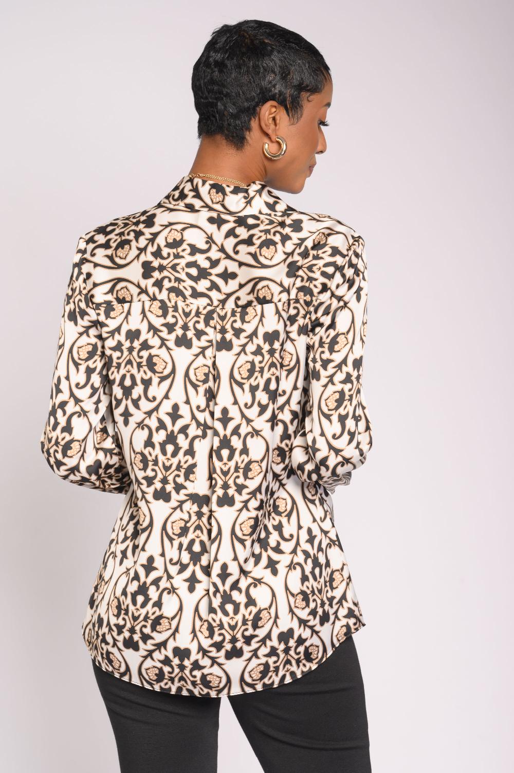 Contempo Print Blouse