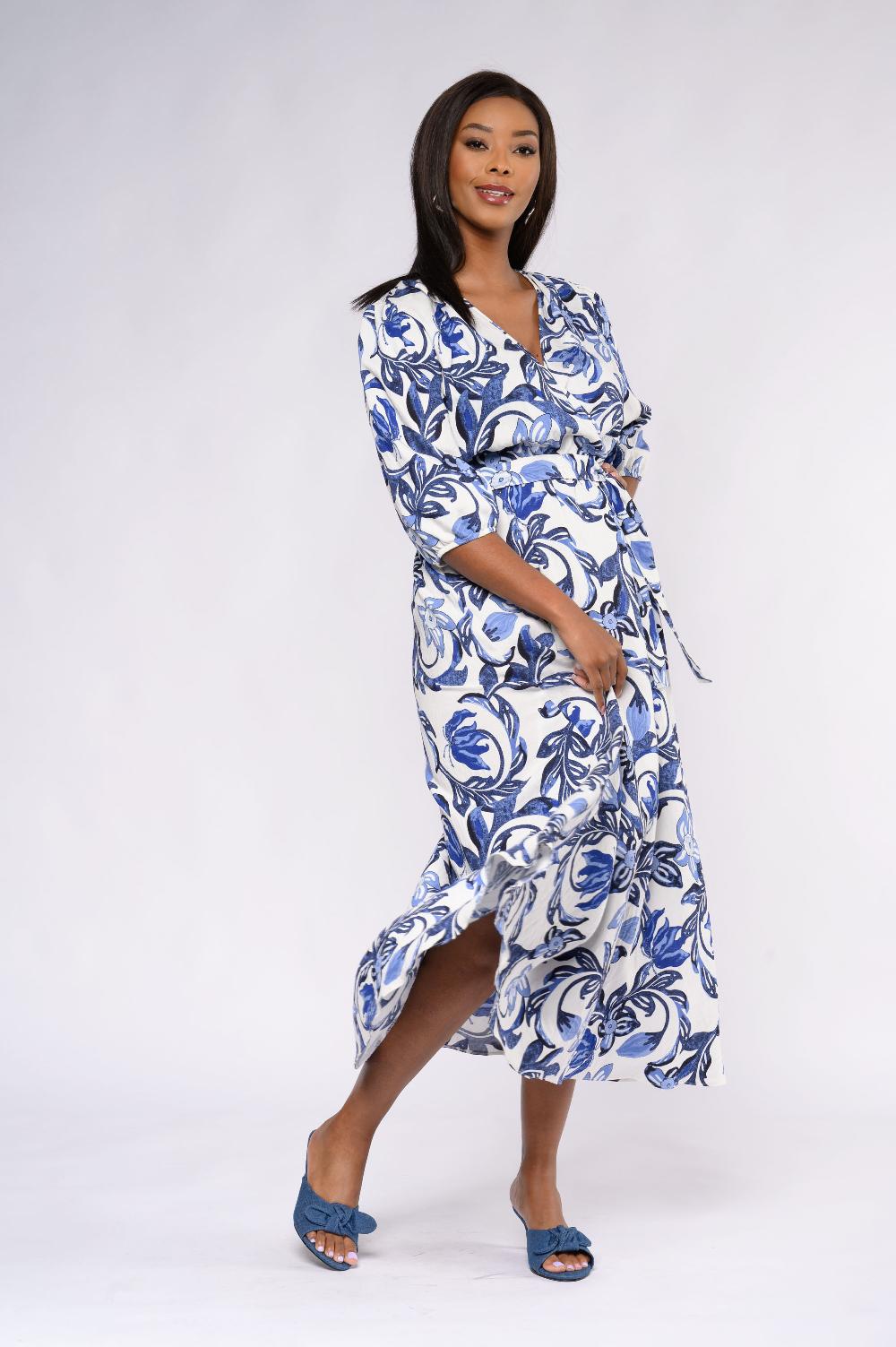 Contempo Print Floral Maxi Dress
