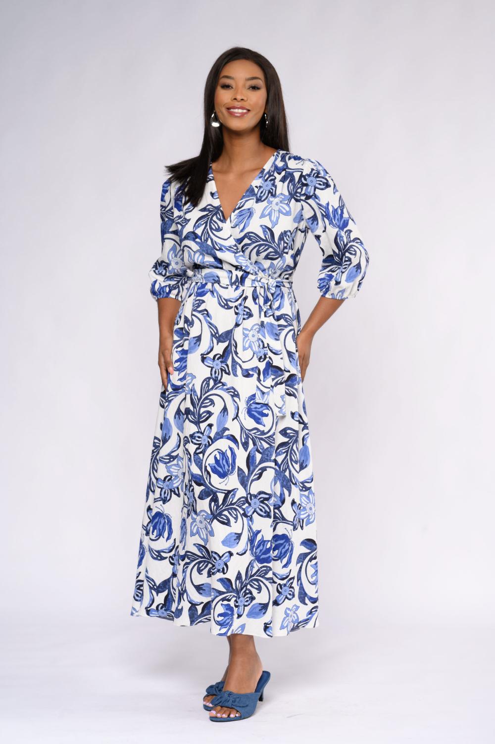 contempo Print Floral Maxi Dress