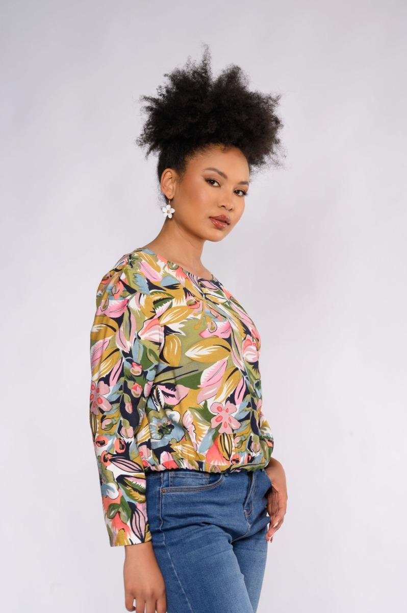 Contempo Print Floral Maxi Top