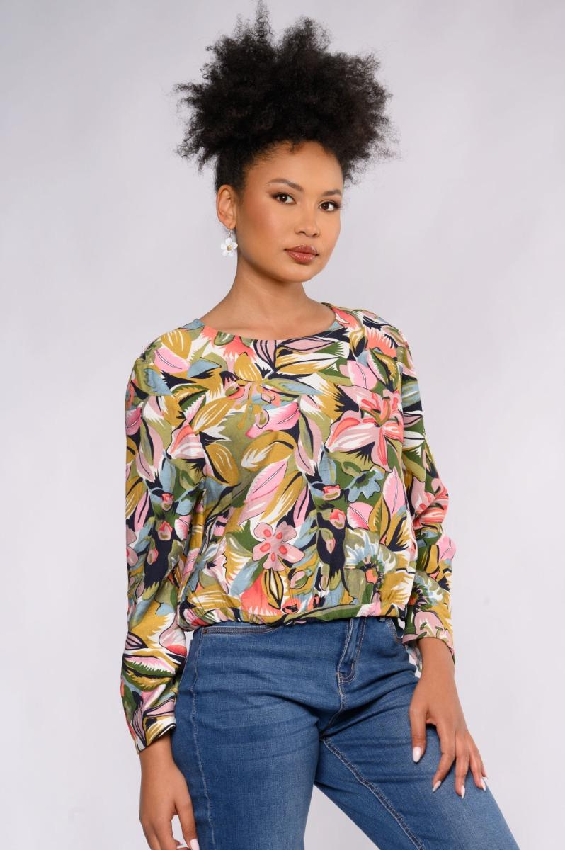 contempo Print Floral Maxi Top