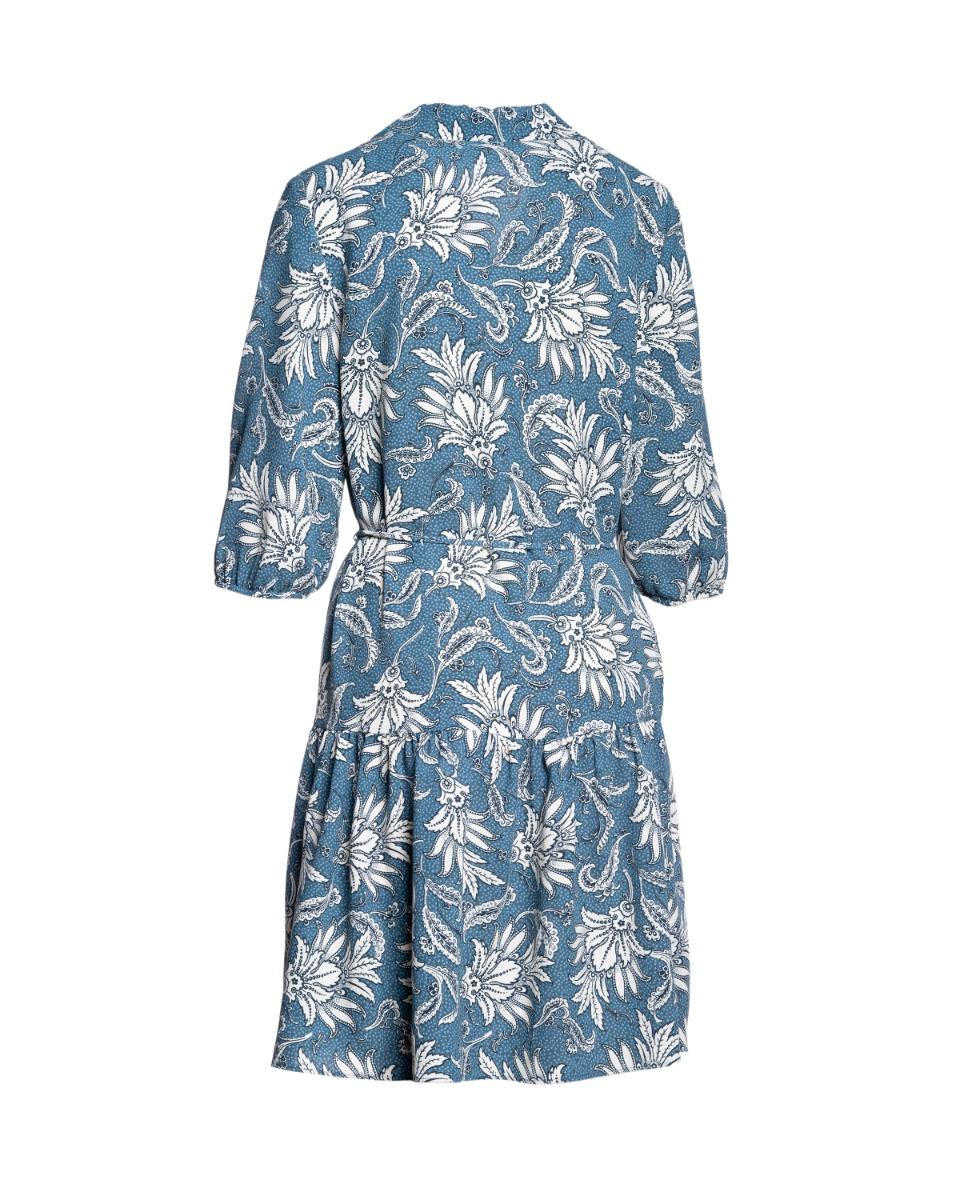 Contempo Print Frill Dress