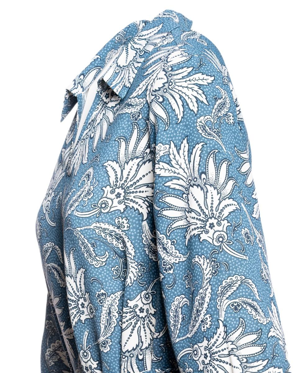 Contempo Print Frill Dress