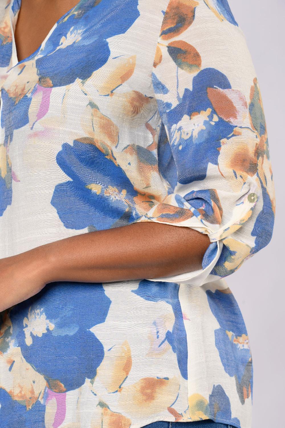 Contempo Print GV Woven Top