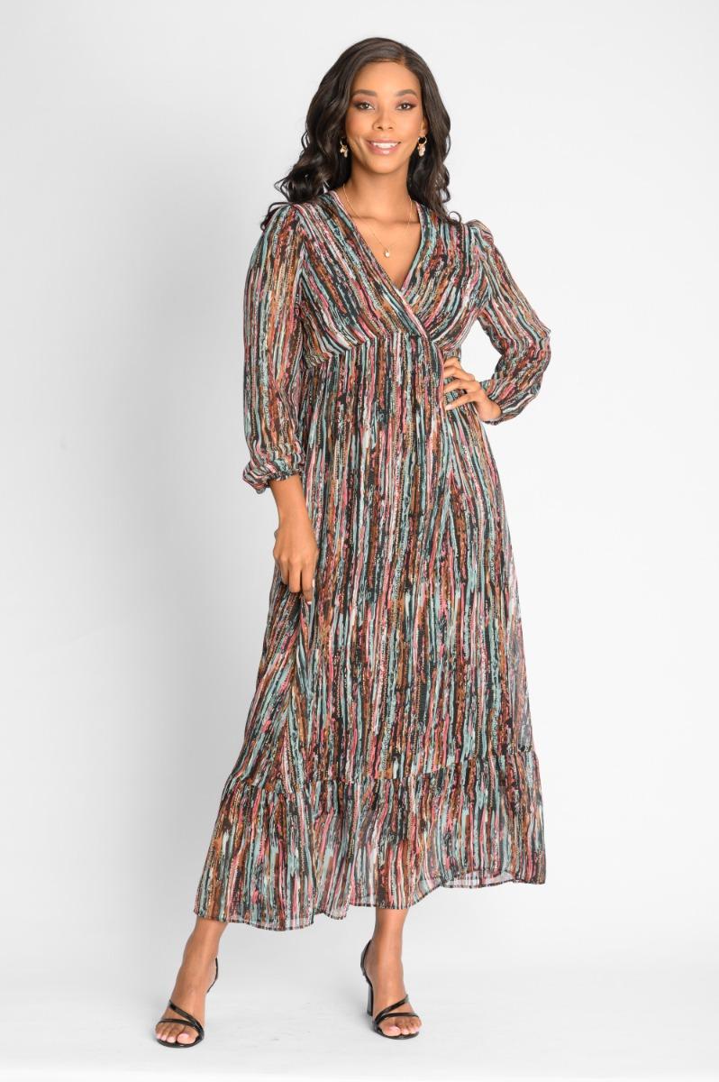contempo Print Maxi Dress