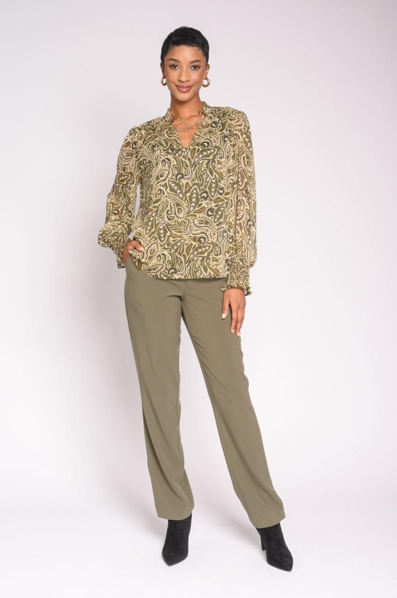 contempo Print Paisley Top