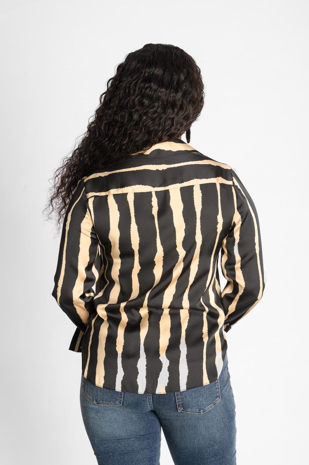 Contempo Print Satin Top