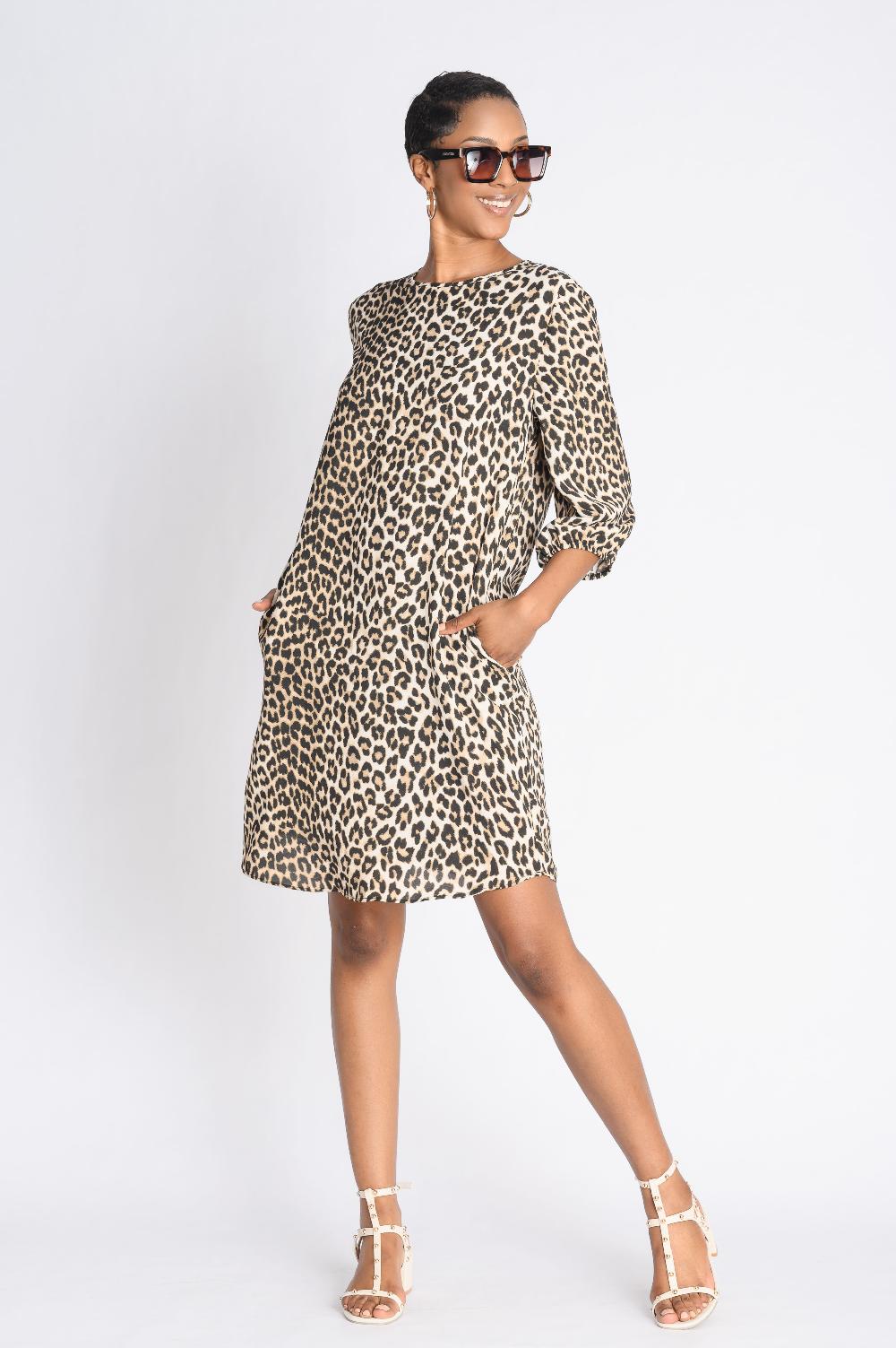 Contempo Print Short Dress