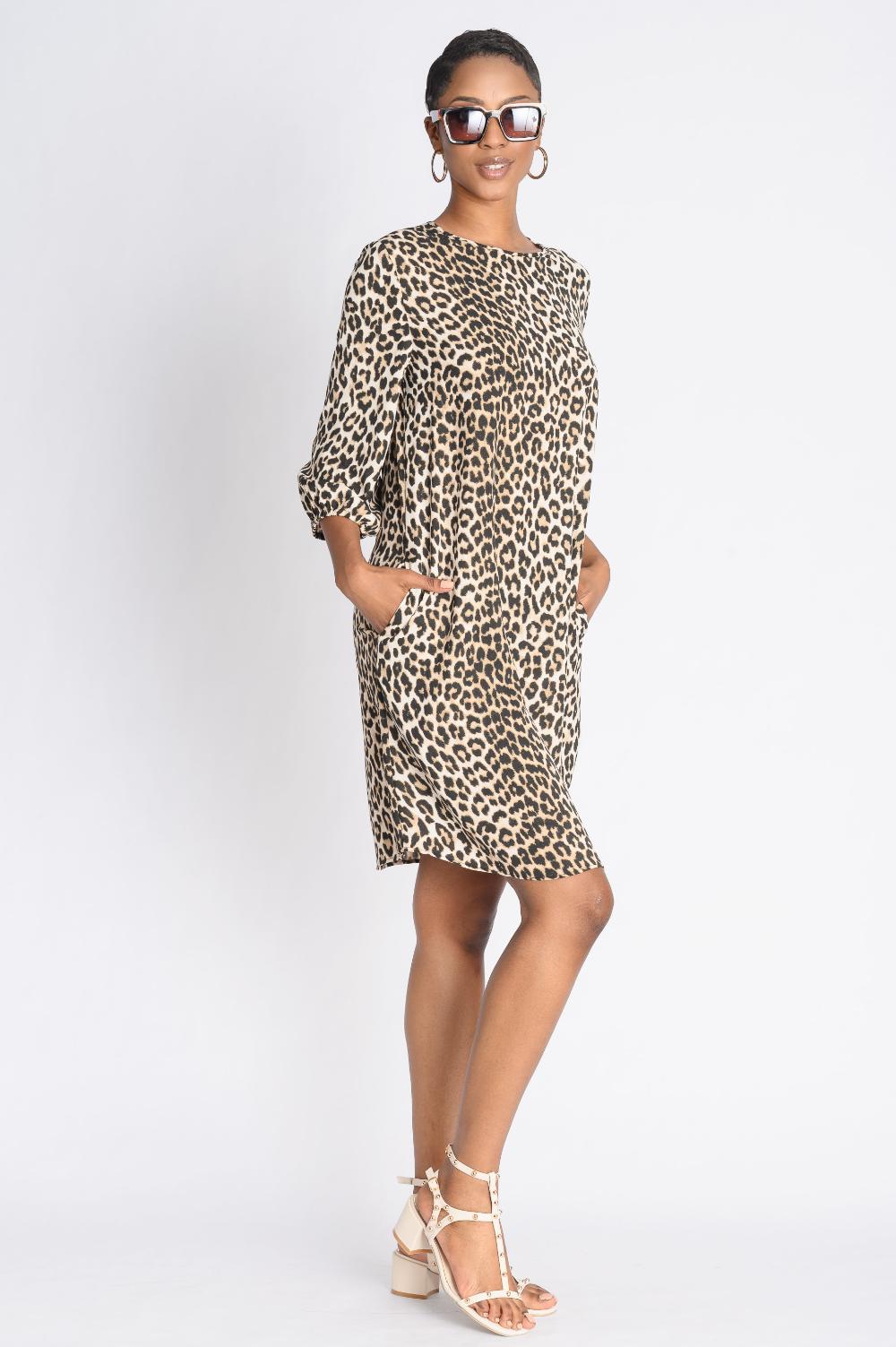 Contempo Print Short Dress