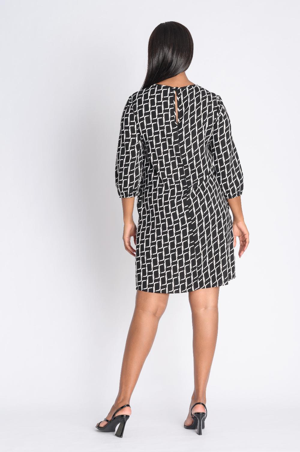 Contempo Print Short Dress