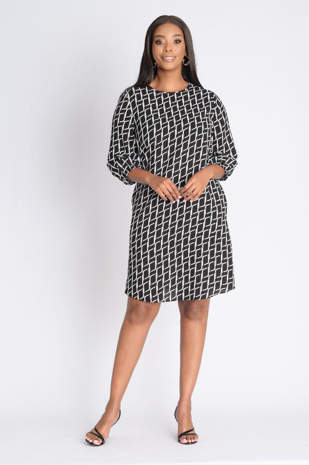 contempo Print Short Dress