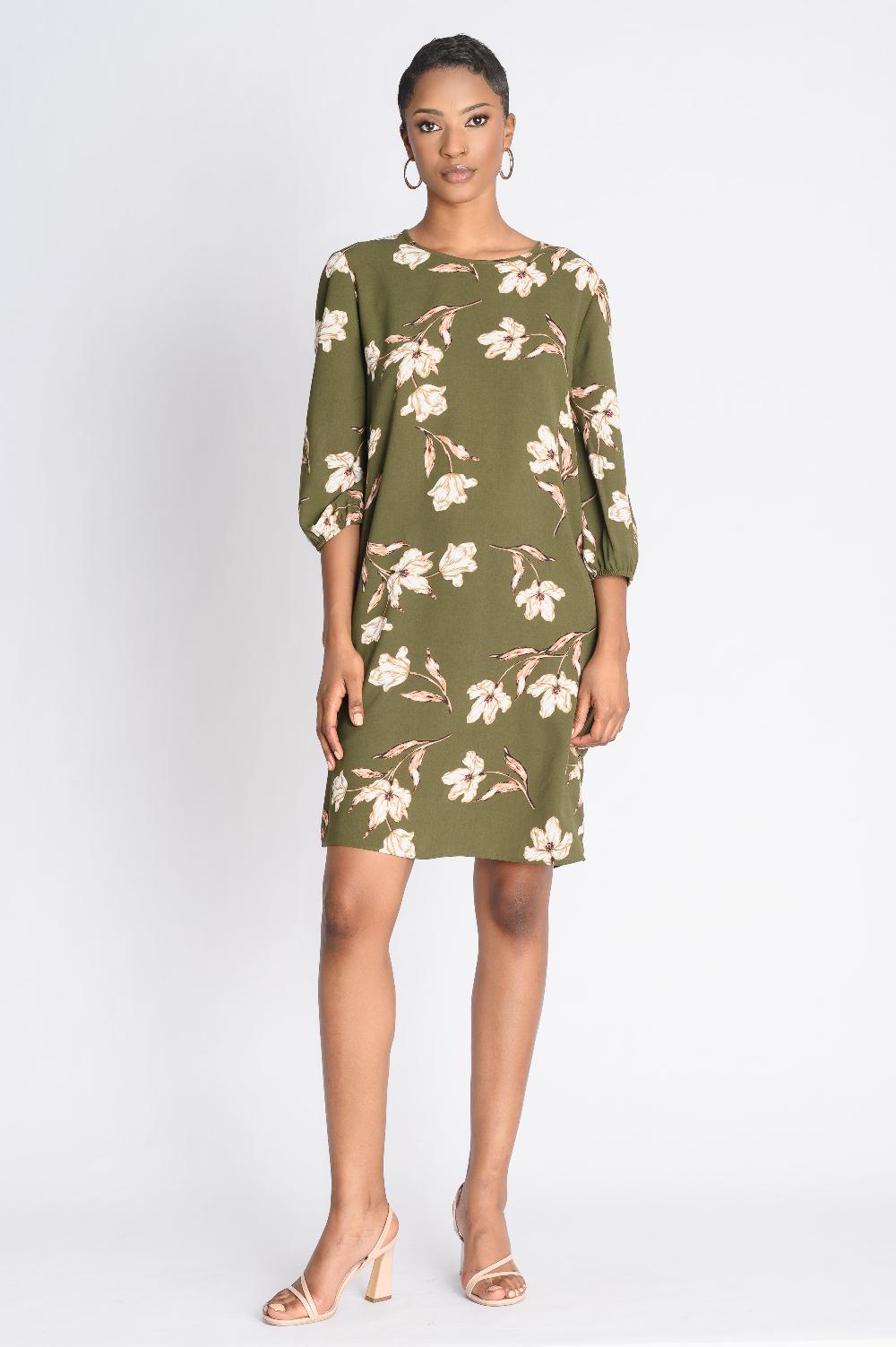 contempo Print Short Dress