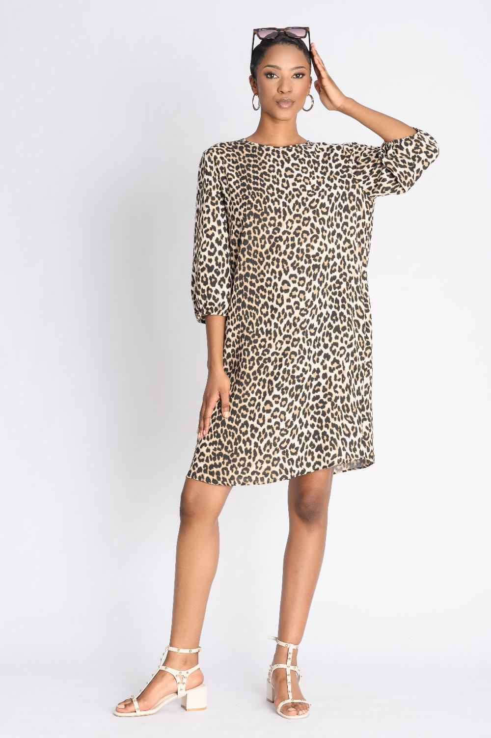 contempo Print Short Dress