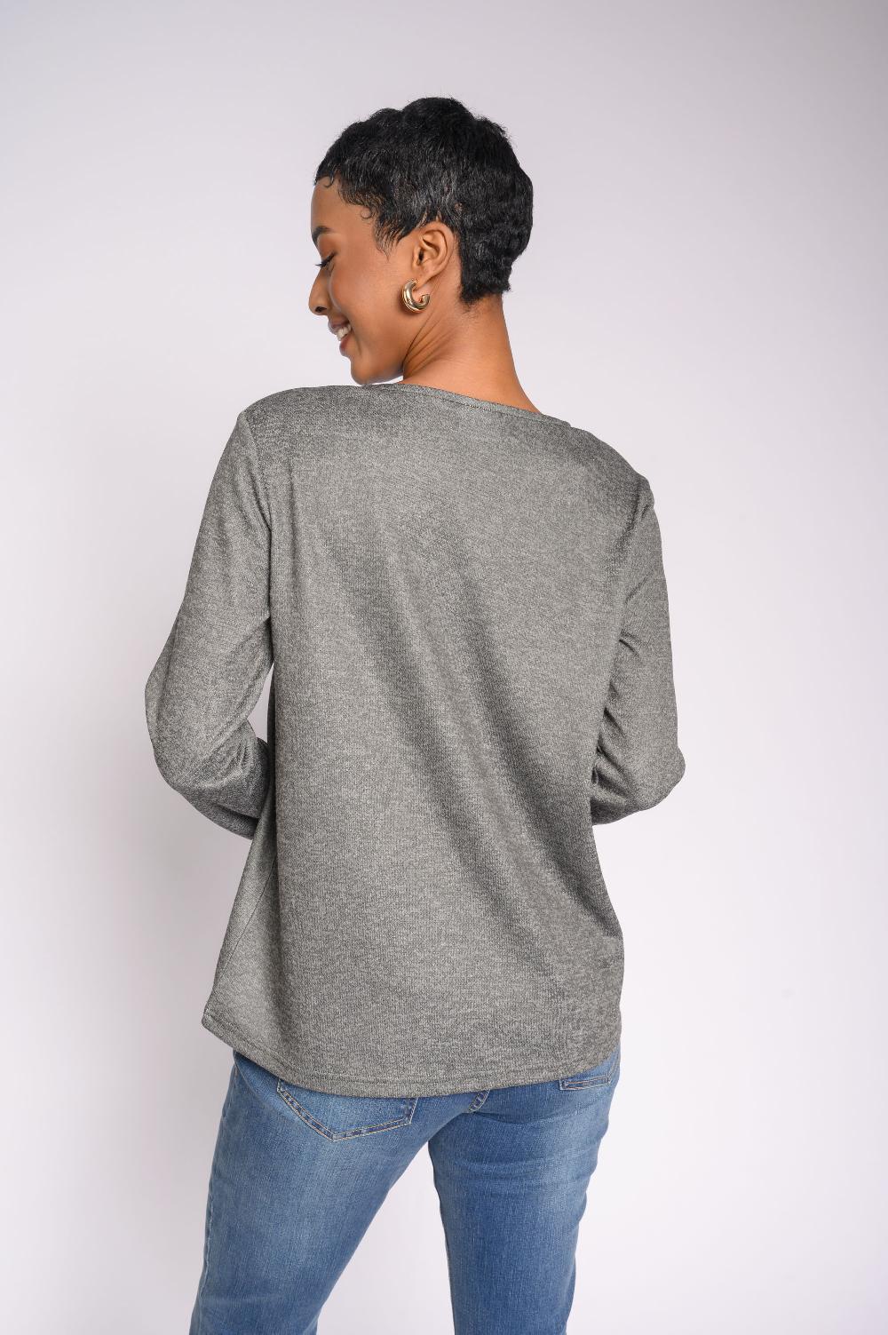 Contempo Print Tapestry Bling Top