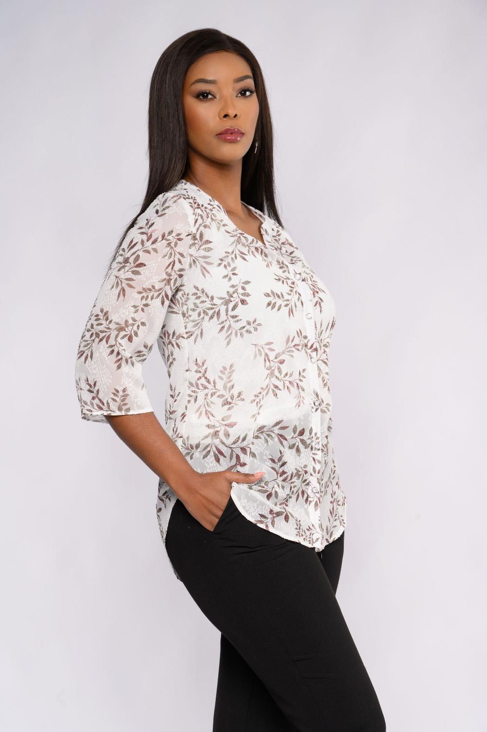Contempo Print Texture Top