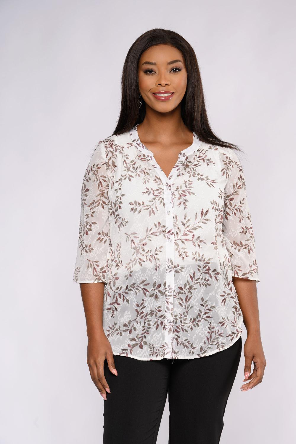 contempo Print Texture Top