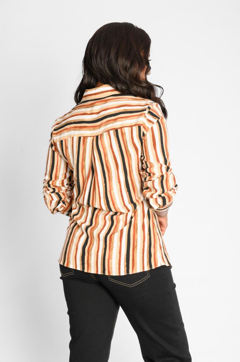 Contempo Print Woven L/S Top