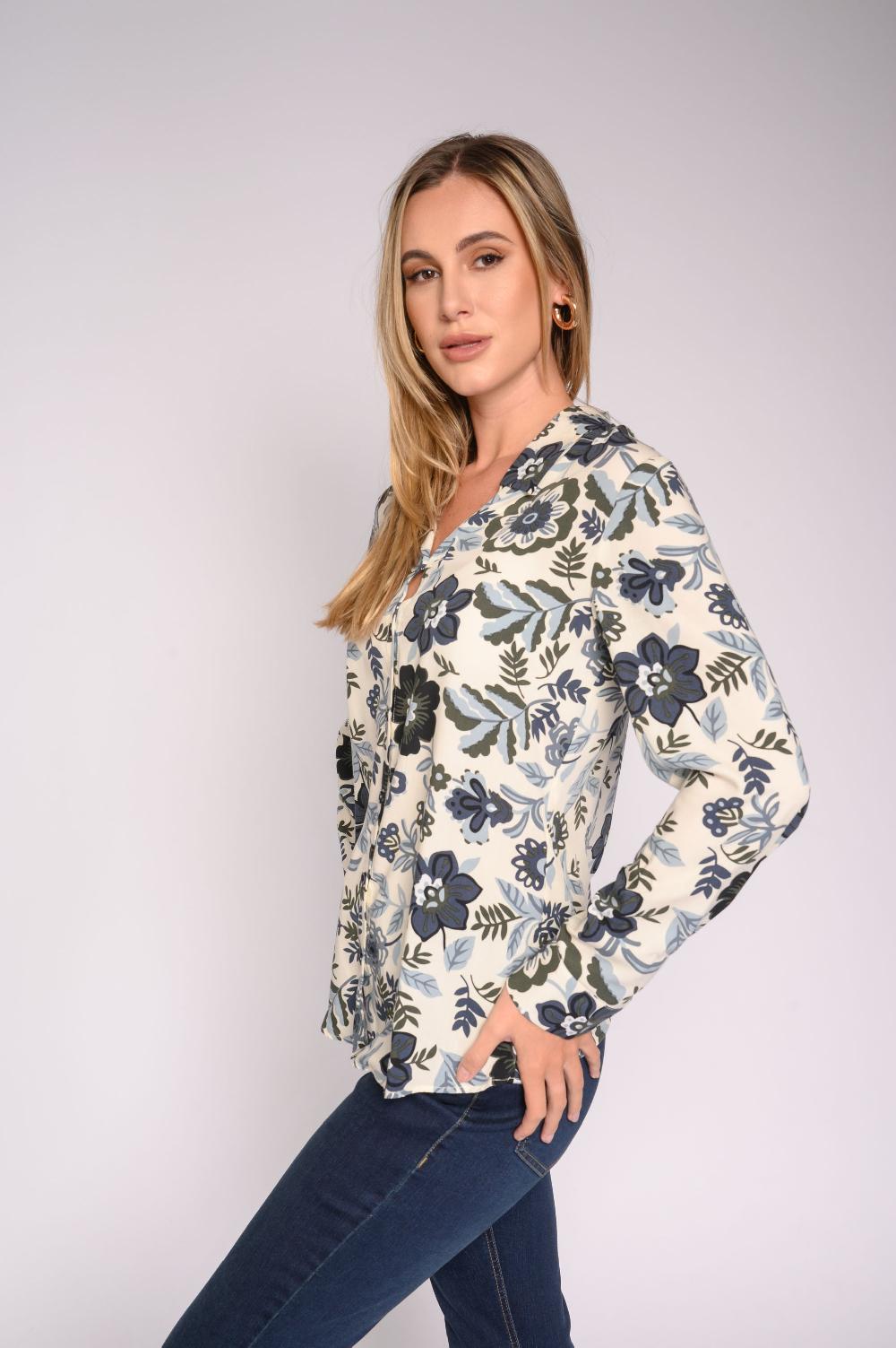Contempo Print Woven Shirt