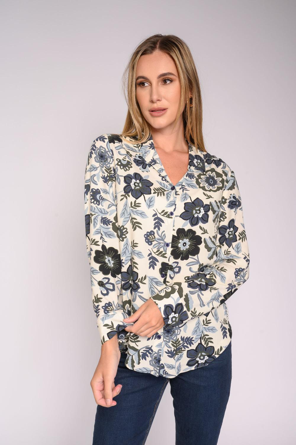 Contempo Print Woven Shirt