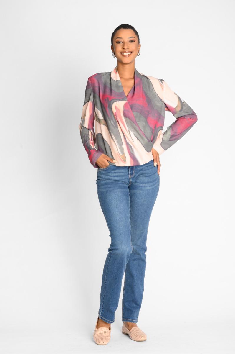 Contempo Print Woven Top