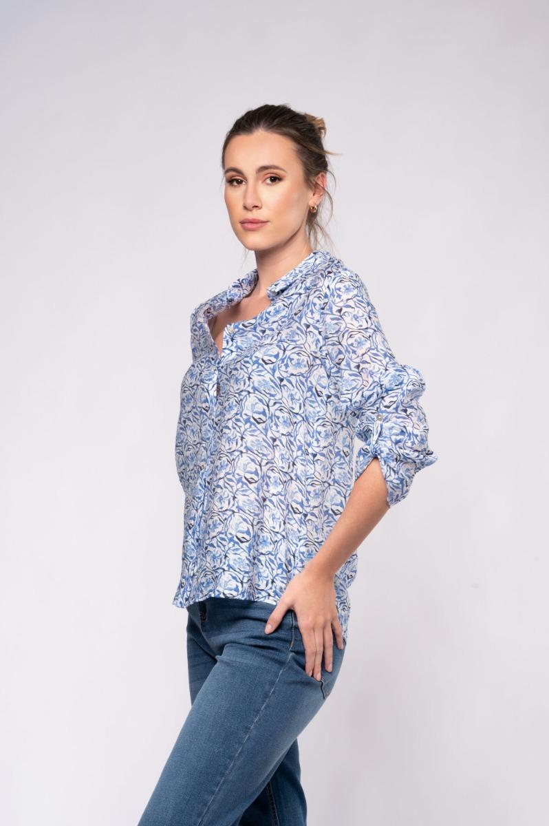 Contempo Print Woven Top