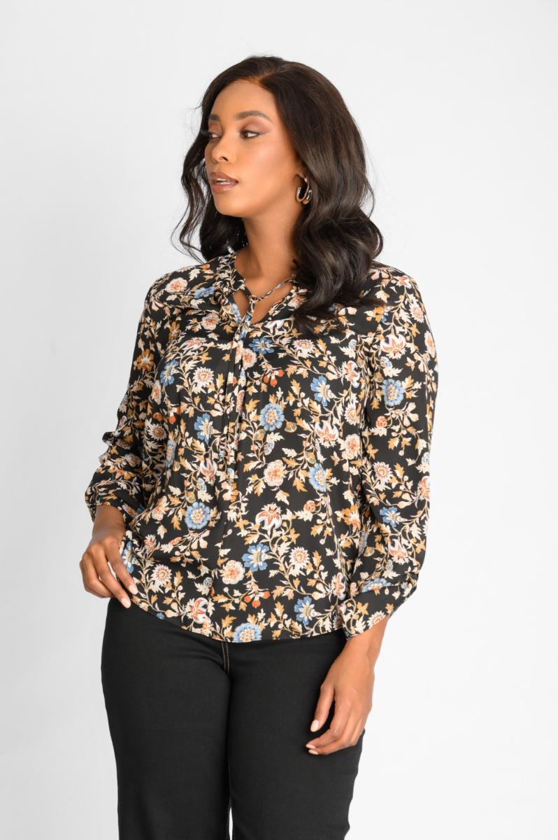 Contempo Print Woven Top