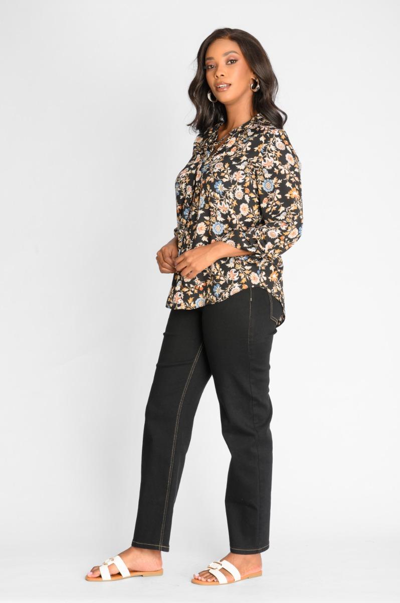 Contempo Print Woven Top