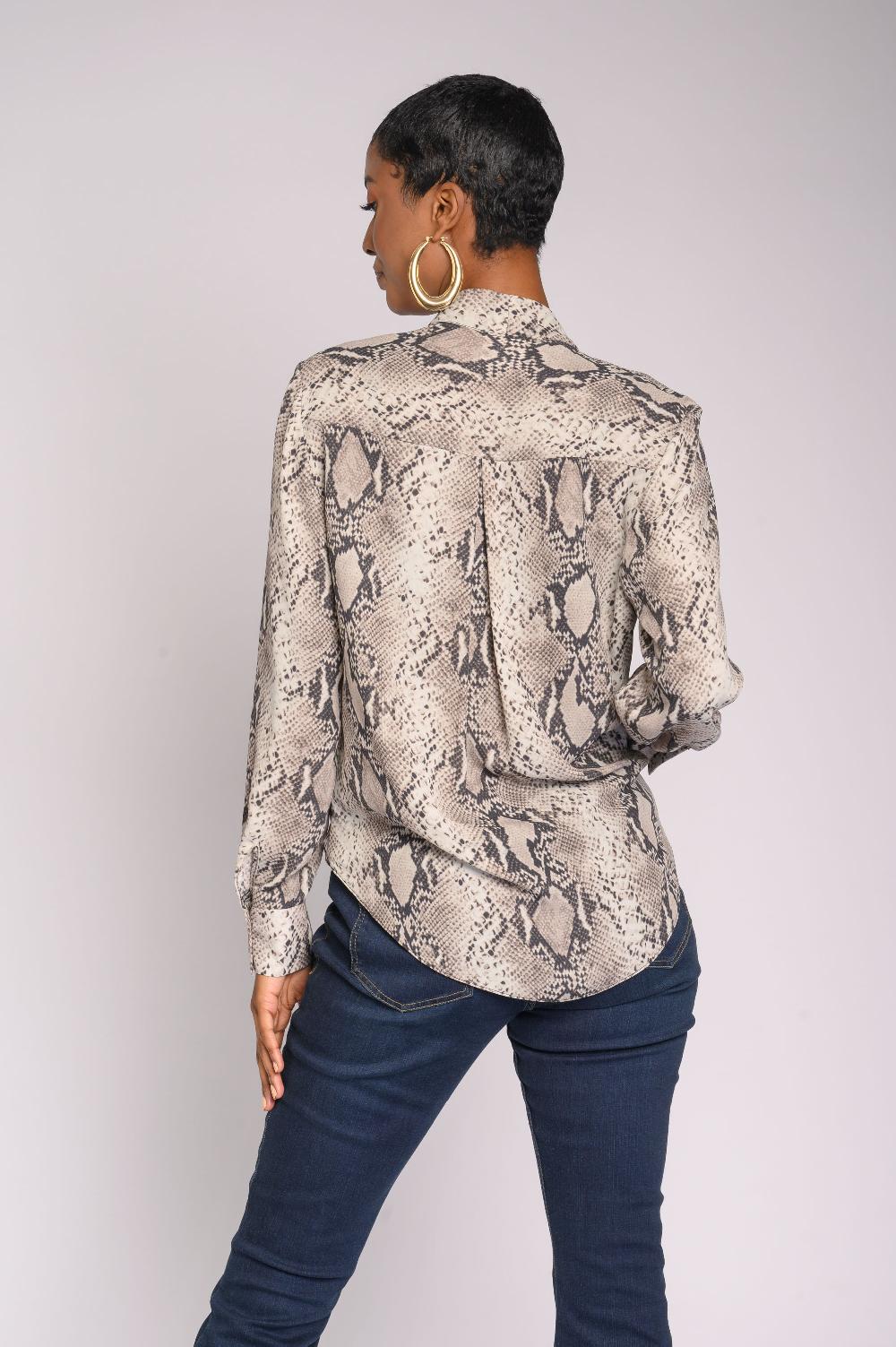 Contempo Print Woven Top