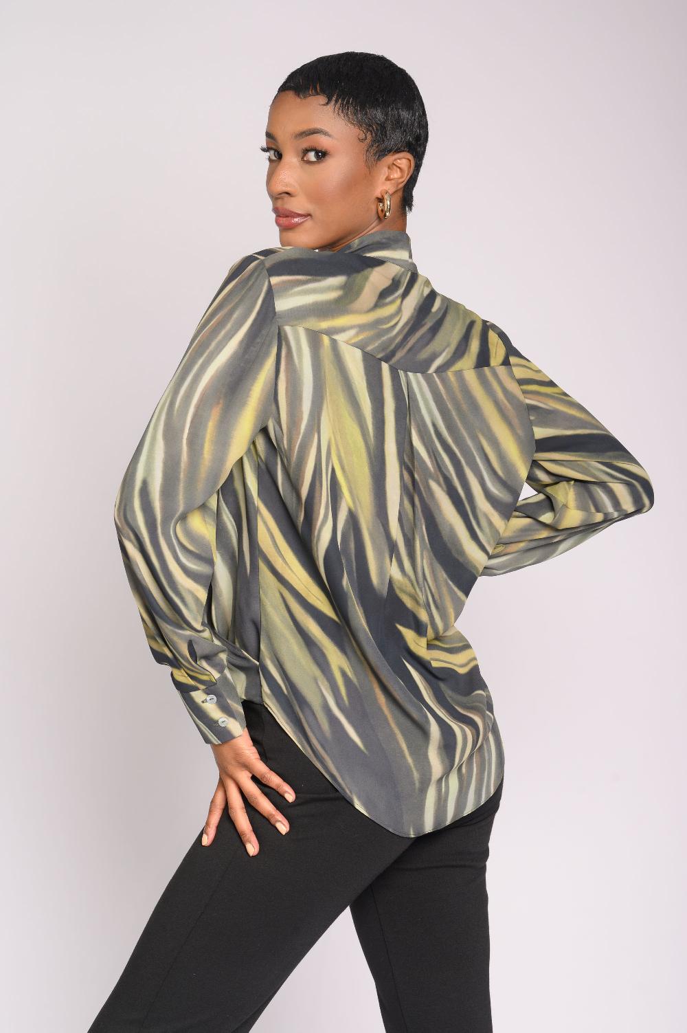 Contempo Print Woven Top