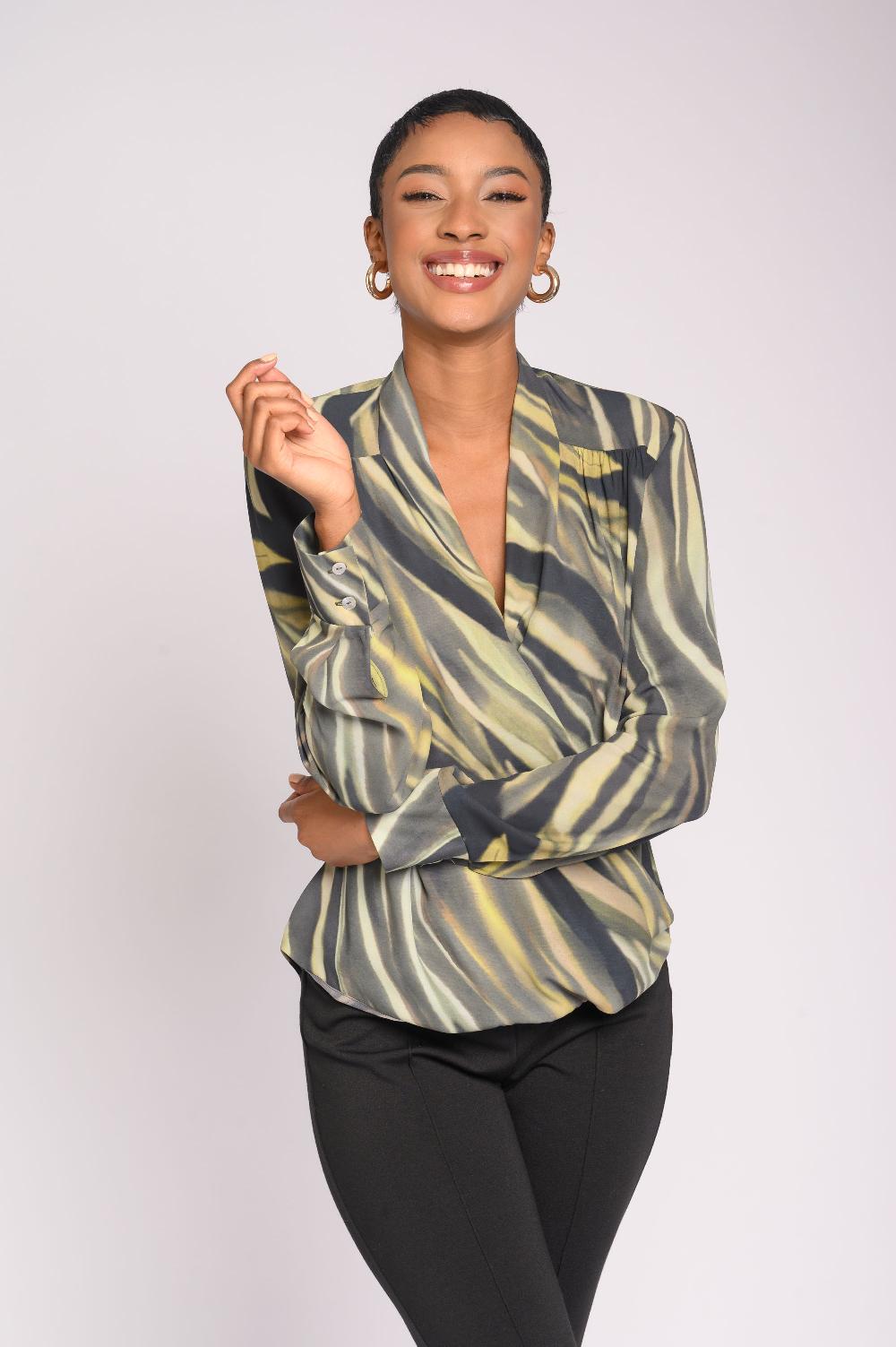 Contempo Print Woven Top