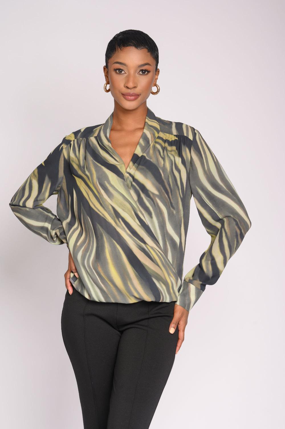 contempo Print Woven Top