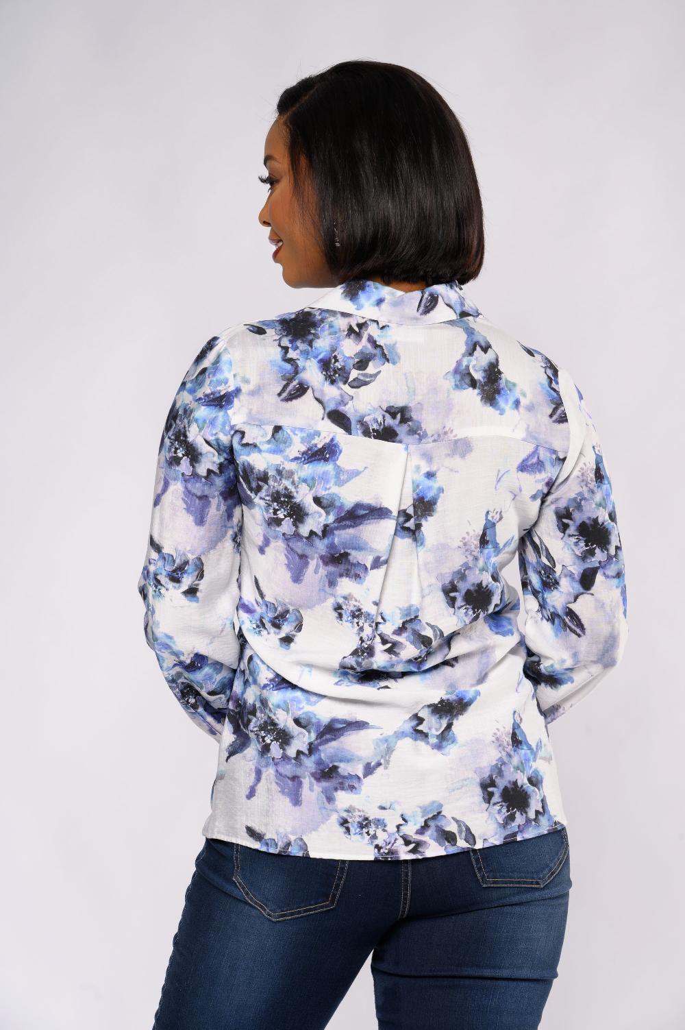 Contempo Print Woven Top