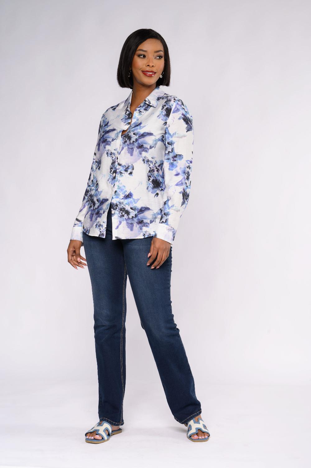 Contempo Print Woven Top