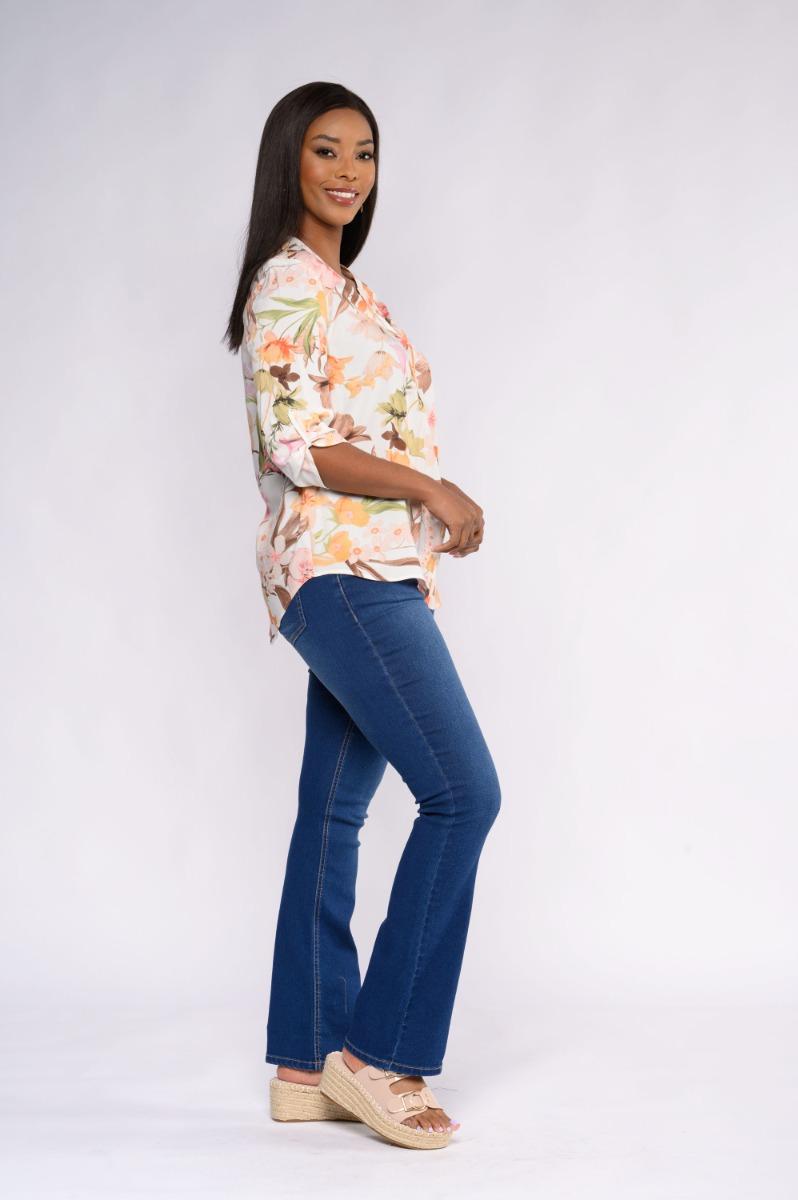 Contempo Print Woven Viscose Top