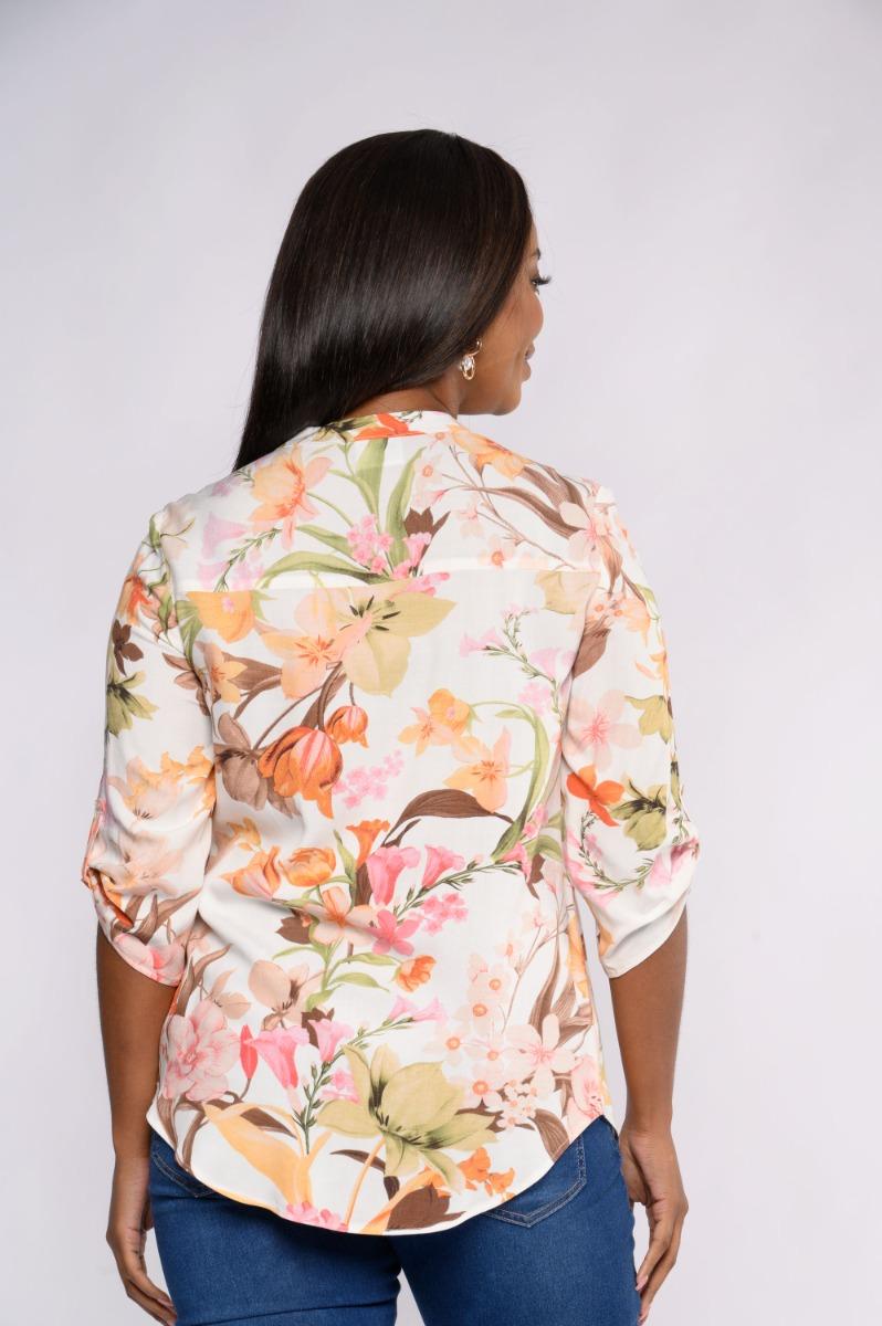 Contempo Print Woven Viscose Top