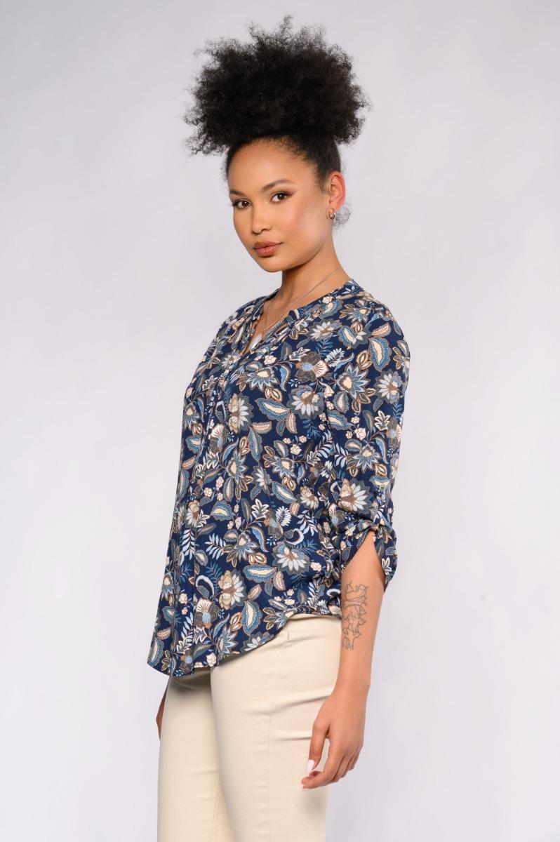 Contempo Print Woven Viscose Top