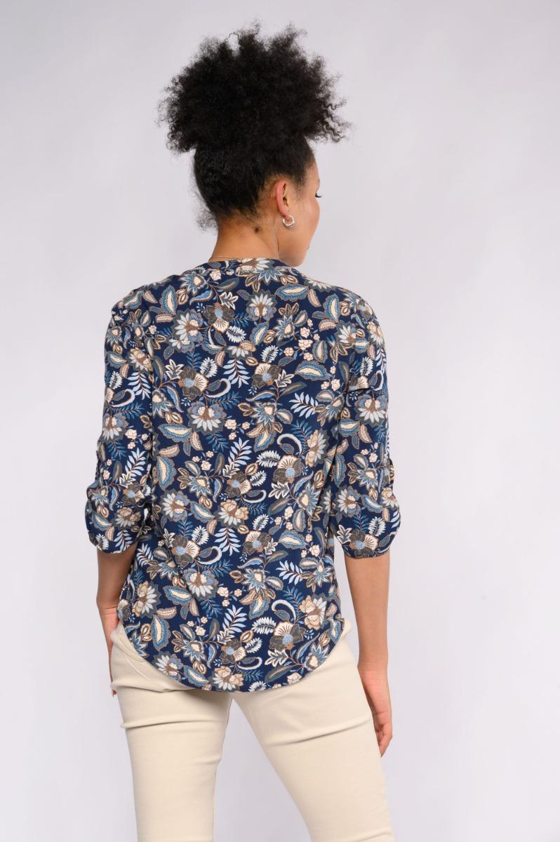 Contempo Print Woven Viscose Top