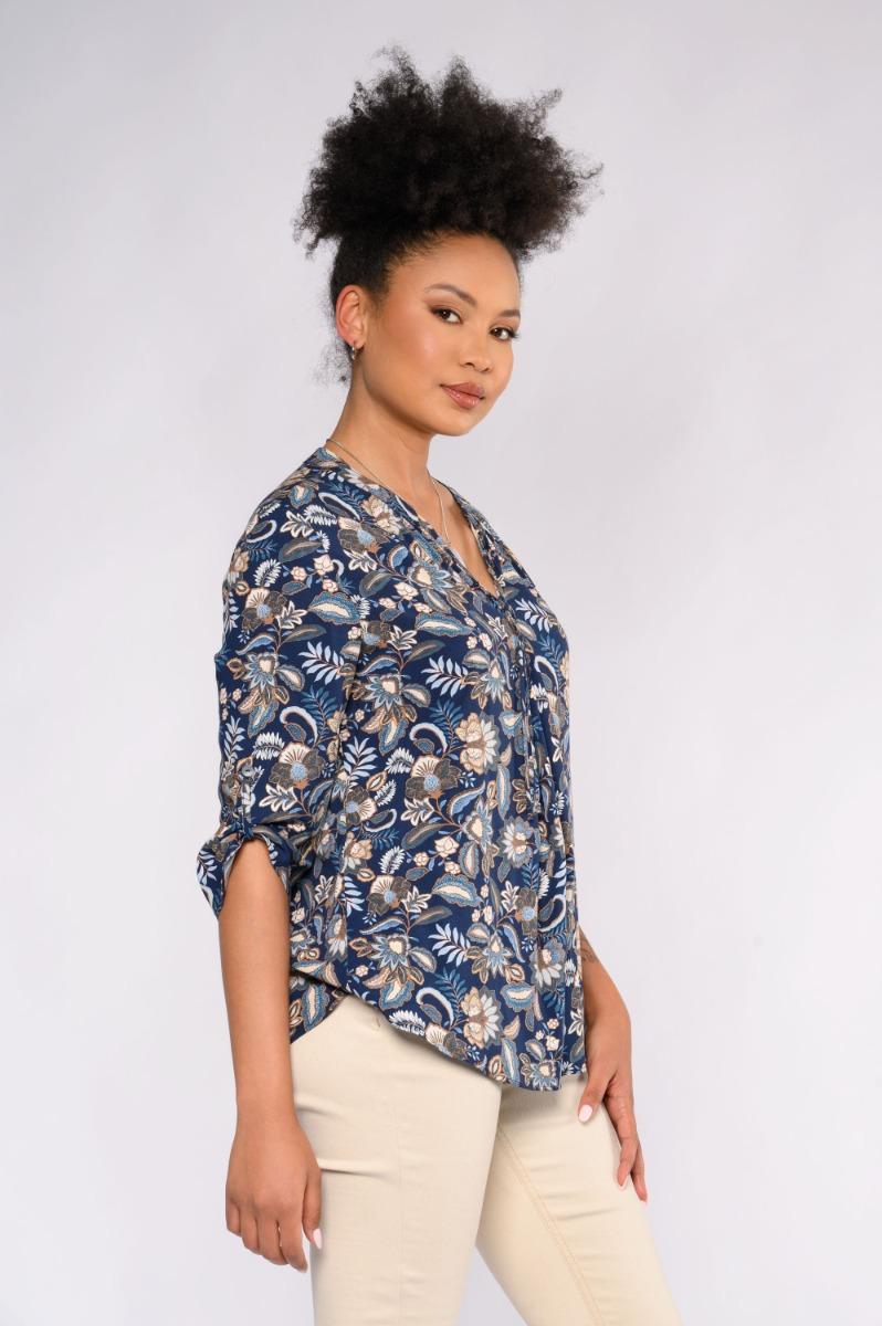 Contempo Print Woven Viscose Top