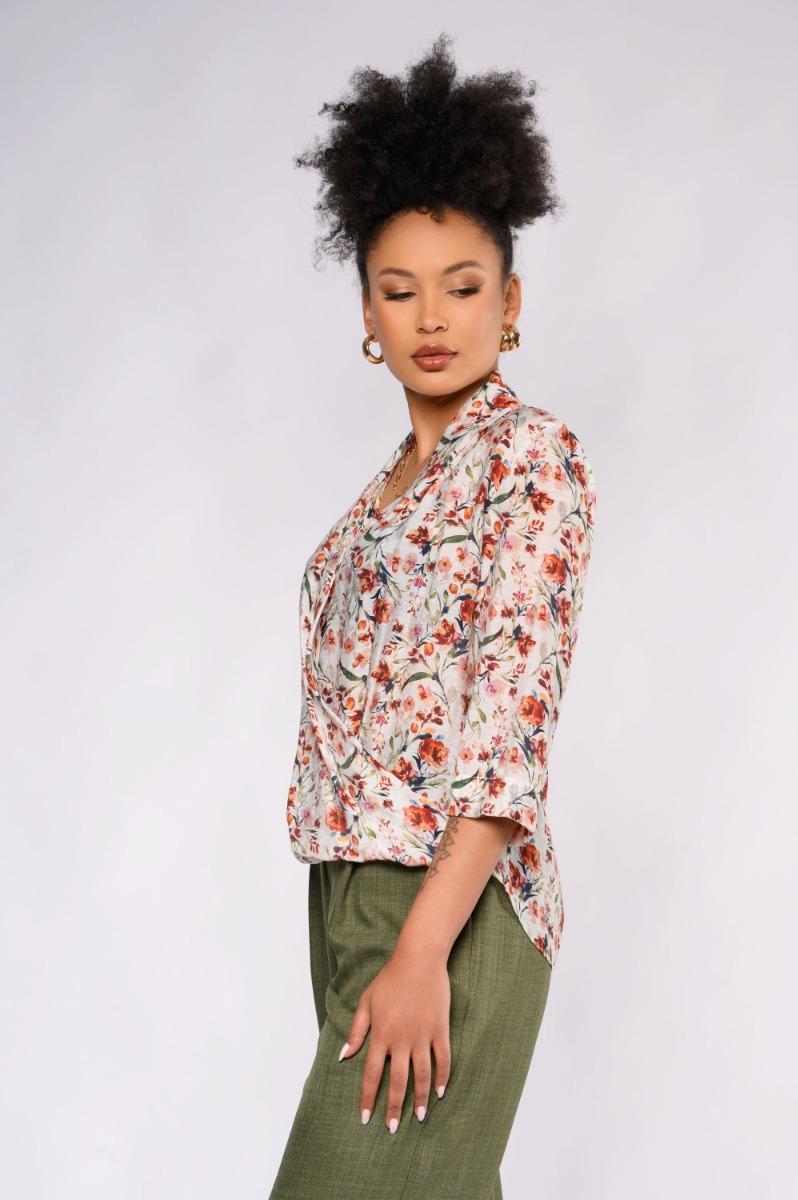 Contempo Print Wrap Top
