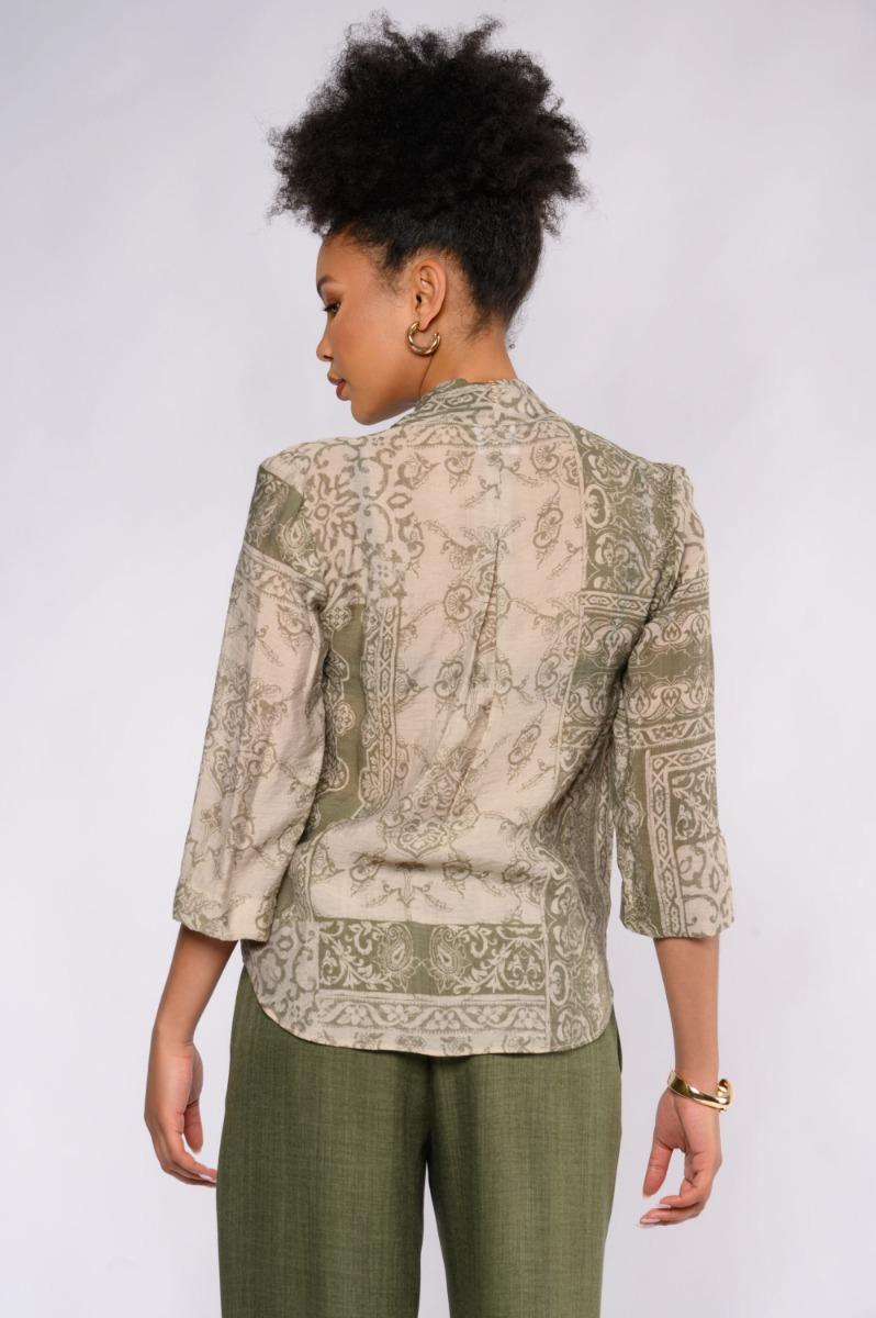 Contempo Print Wrap Top