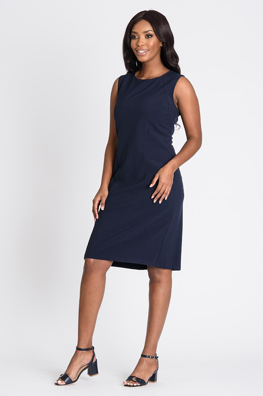 Contempo Pv Front Shoulder Cut Dress