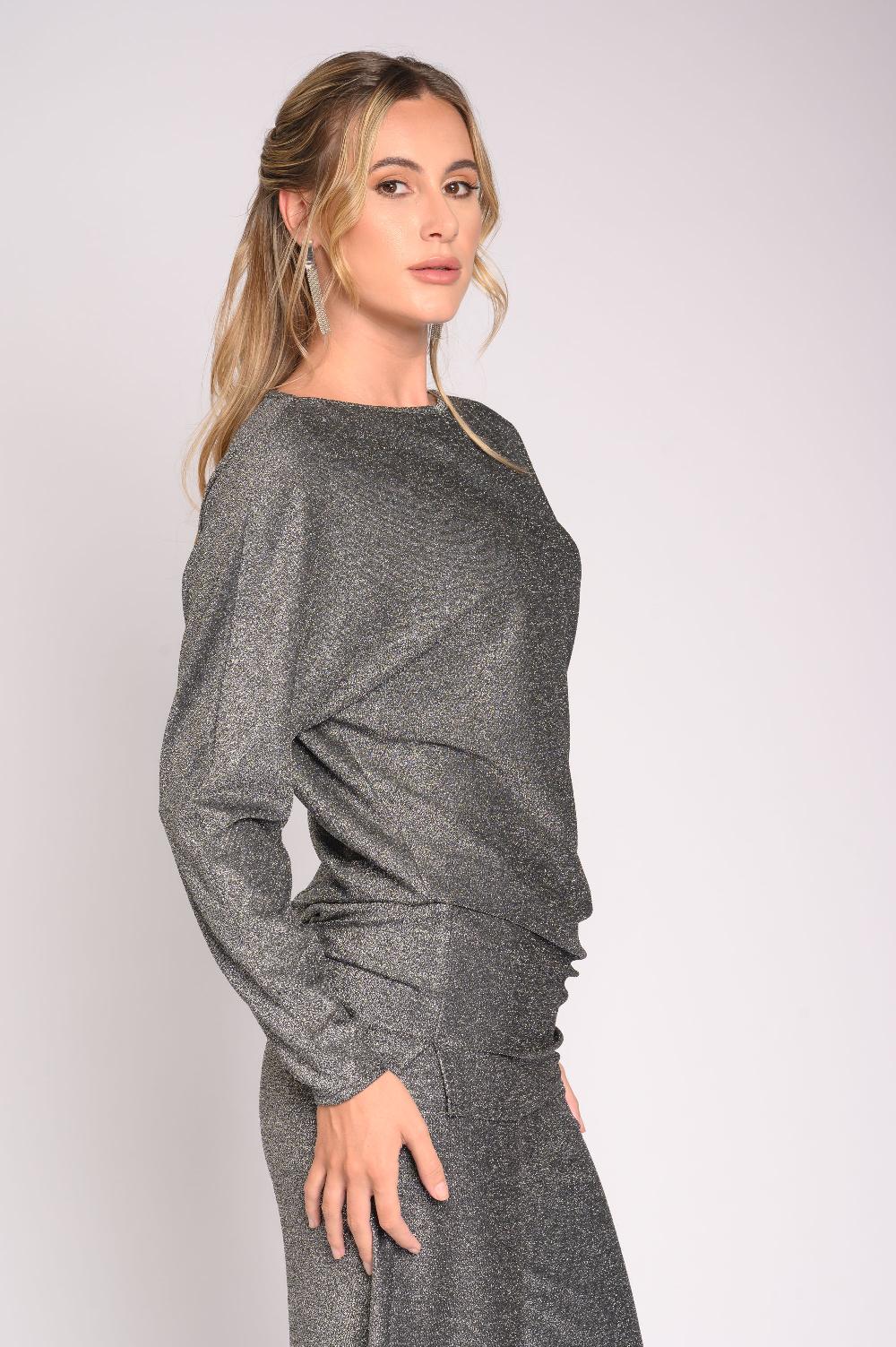 Contempo Shimmer Lurex Top