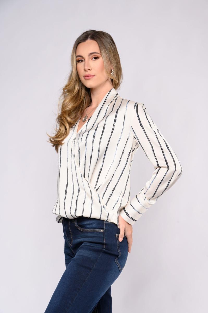 Contempo Stripe Woven Top