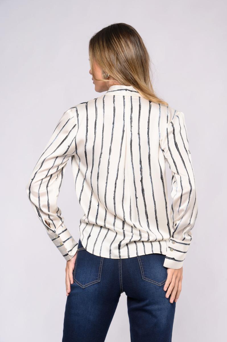 Contempo Stripe Woven Top