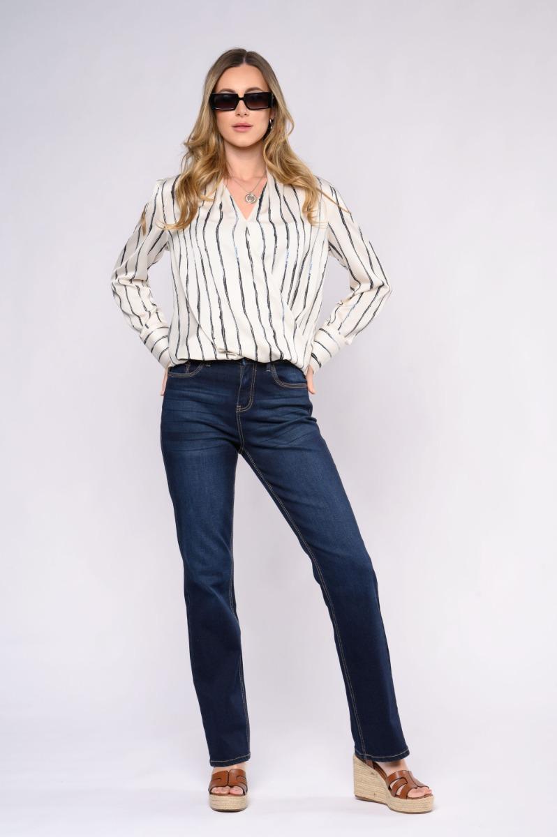 Contempo Stripe Woven Top