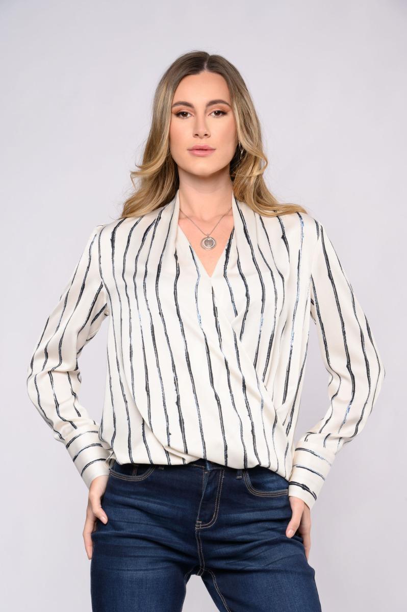 contempo Stripe Woven Top