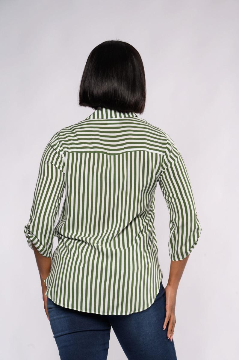 Contempo Stripe Woven Viscose Top