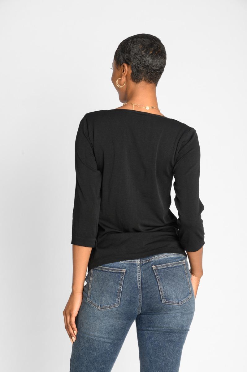 Contempo V Neck Knit Top