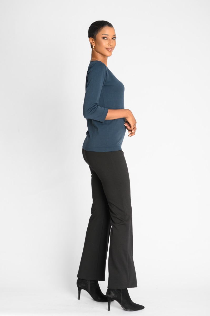 Contempo V Neck Knit Top