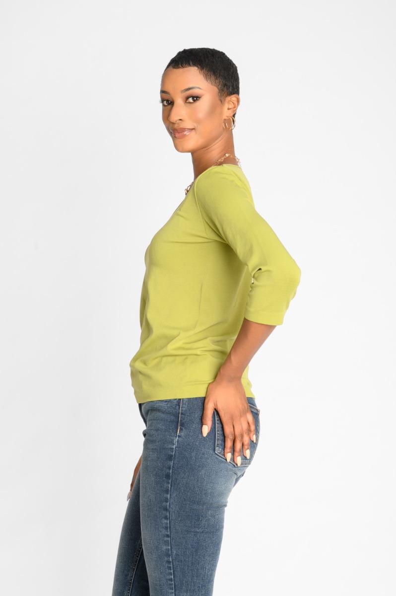 contempo V Neck Knit Top